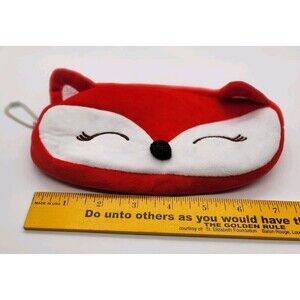 Plush Fox Pencil Bag or Cosmetic Case, Pre-owned